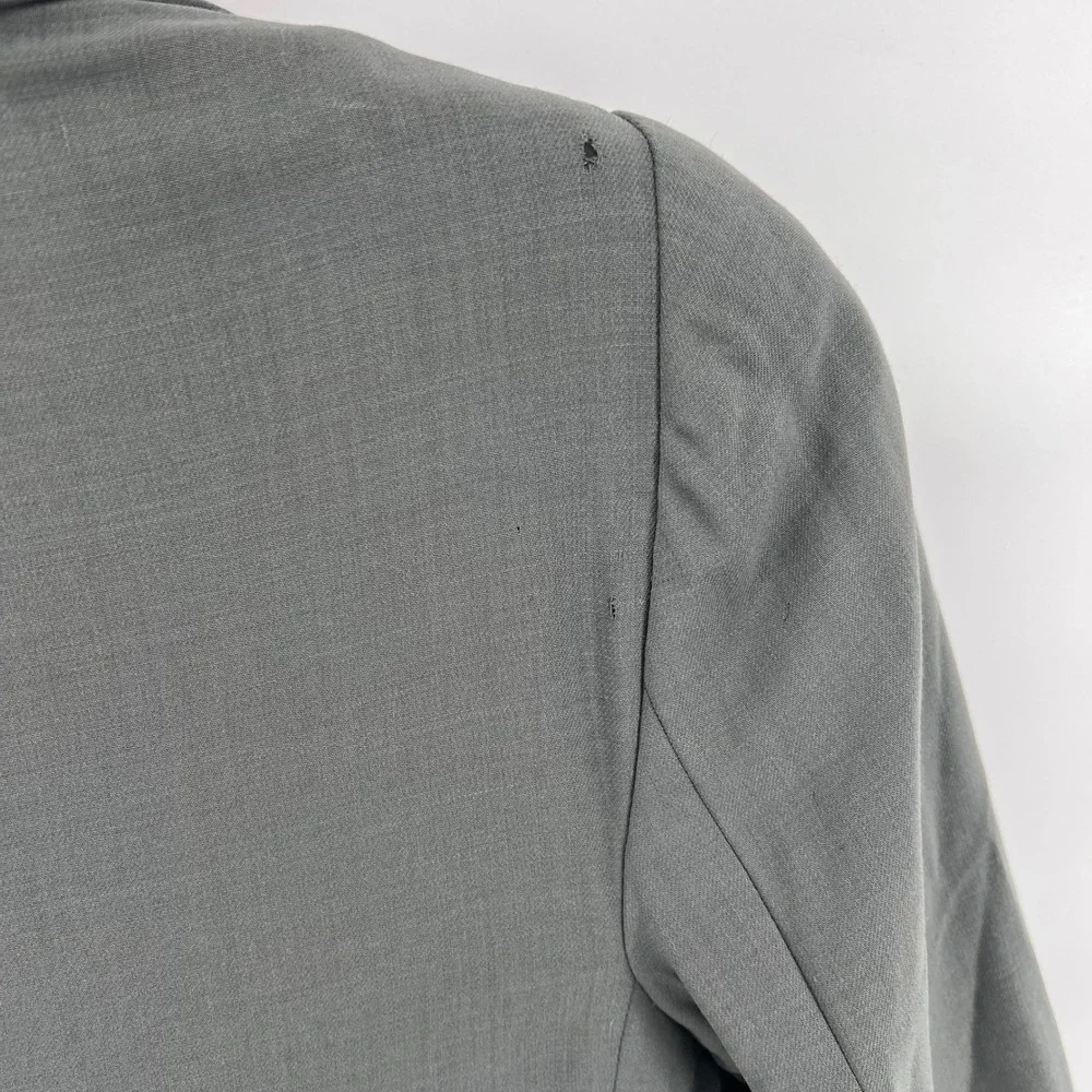 Vintage Giorgio Armani Le Collezioni Women Grey Wool Blazer Made in Italy M 8-10 - Picture 5 of 13